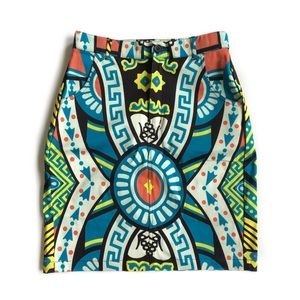 II KTZ Printed Pencil Skirt